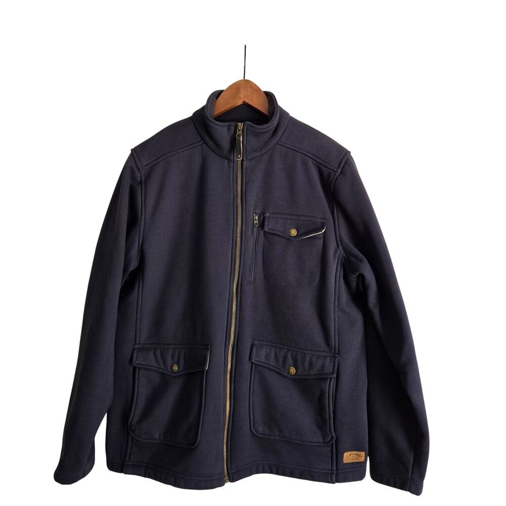 Filson Navy Blue Full Zip Utility Field Jacket Americana Workwear Cabincore Med